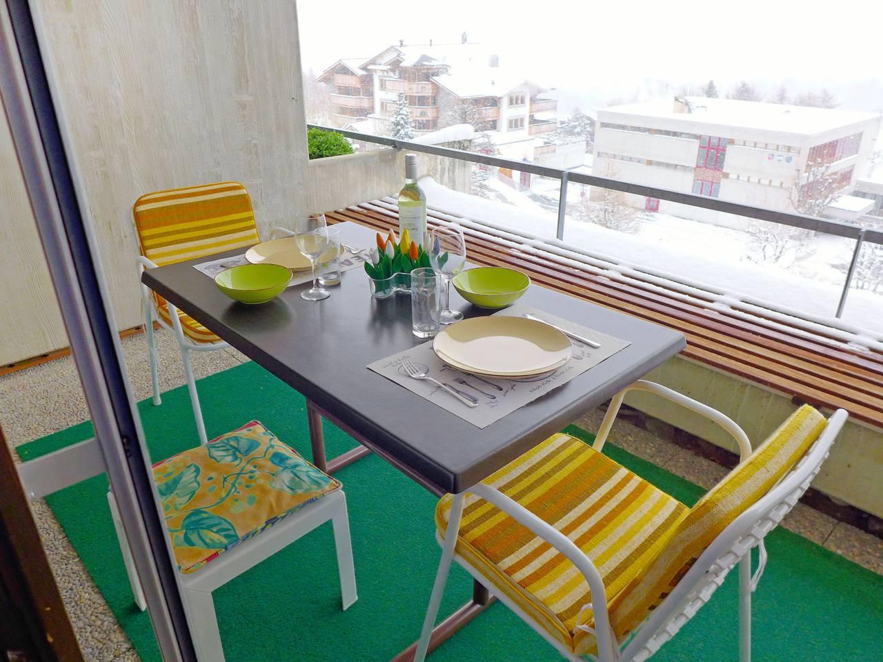 Vakantieappartement met sauna en binnenzwembad en 1 slaapkamer en balkon in Crans-Montana, Zwitserland voor 2 personen foto 19