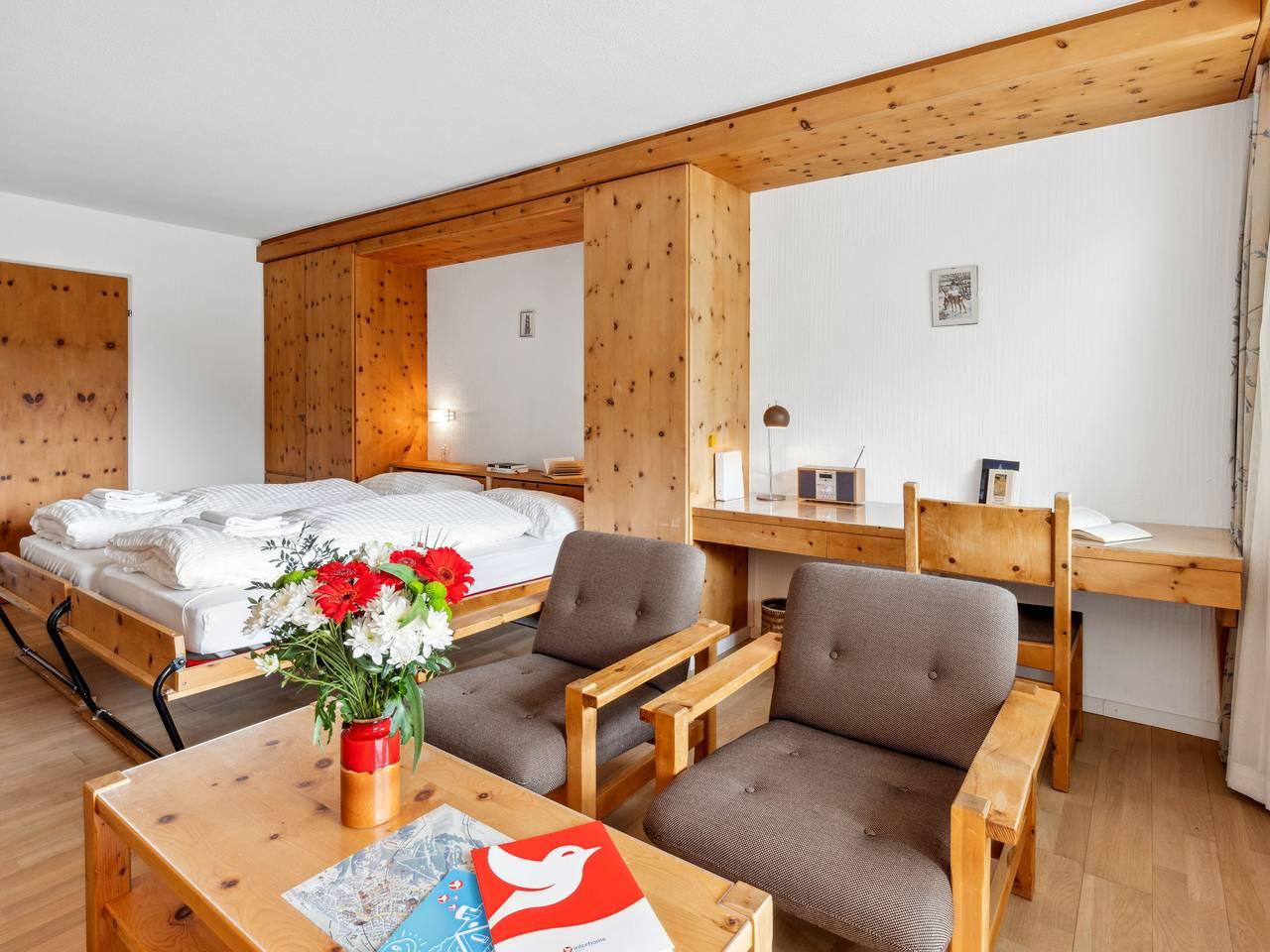 Vakantieappartement met sauna en binnenzwembad in Flüelapass, Davos, Zwitserland voor 2 personen foto 11